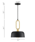 Industrial Pendant Lights 2 Pack Black Farmhouse Ceiling Fixtures Vintage Hanging Lights For Kitchen Island 14 in tall