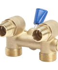 Washing Machine Shut Off Ball Valve With Beefed Up Brass Construction For Heavy Use, 1/2 Inch IPS Inlet To 3/4 Inch Hose Outlet