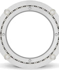 Top view of Heavy Duty Aluminum Lazy Turntable For Dining Tables Large Rotating Swivel Plate with Quiet Ball Bearing.