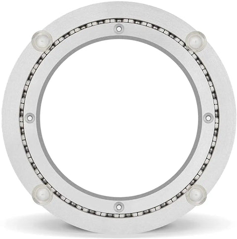 Top view of Heavy Duty Aluminum Lazy Turntable For Dining Tables Large Rotating Swivel Plate with Quiet Ball Bearing.