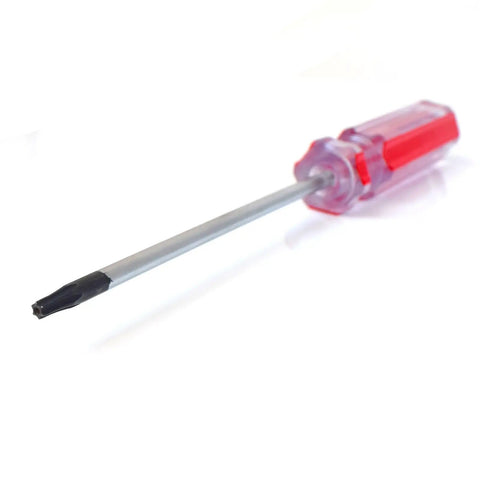 Kick Butt T9 Torx Security Screwdriver Two Pack Set With Snap Tight Magnetic Bit, showing steel shaft and contoured grip handle.