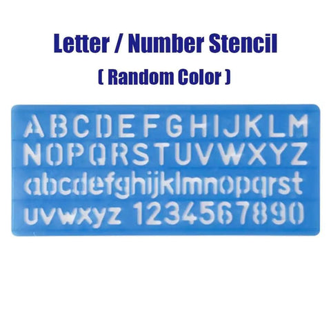 Letter and number stencil in random color for use with Corded Electric Engraver Pen With Stepless Speed 3000 To 15000 RPM Pro Grade Etching Tool Kit