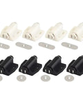 16 Pieces Magnetic Push To Open Cabinet Latches for Easy Breezy Wardrobe Doors Rebound Magnet with Strong Hold No Tools Required, black and white