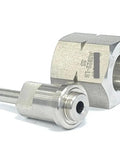 JISW22 Right Hand Female To One Quarter Inch Tube Auto Weld SUS316L Stainless Steel Connector Pipe Fitting Coupler close-up