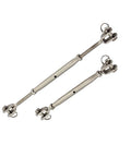 Rock Hard 304 Stainless Steel Swivel Jaw Turnbuckles For Marine Sailboat Rigging, M5 and M20 sizes for secure tie-downs.