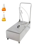 Heavy Duty Foldable Deep Fryer Oil Filter Machine With Fast Flow Pump And Kitchen Ready Design, stainless steel, for cleaning grease.