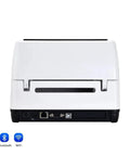 Back view of Direct Thermal Label Printer Desktop High Speed 127MM Per Second Shipping And Apparel Tag Maker with ports.