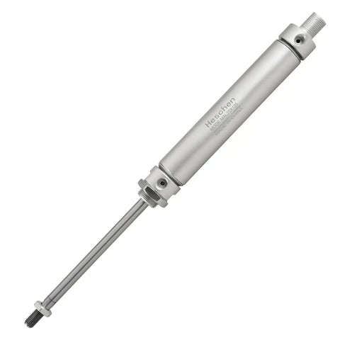 Slim Pneumatic Air Cylinder MAL 25-125, 25mm Bore And 125mm Stroke, PT One Eighth Inch Port, front view of aluminum body