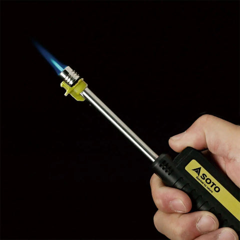 Extended Refillable Pocket Torch Lighter For Camping With Telescoping Burner Head And Electronic Ignition Wind Resistant Butane Torch
