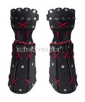 Studded Leather Arm And Leg Armor For Larp And Medieval Faire Cosplay Gear Viking Knight Steampunk Fantasy Unisex Black Armor Set