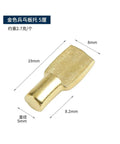 Heavy Duty Cabinet Shelf Clips 50pcs Set For Laminate Shelves Durable Furniture Hardware Brackets shown in gold color