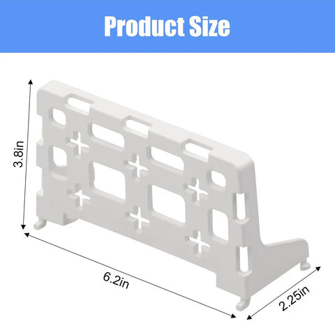 No Sweat Wall Mount Cable Sorting Shelf For Home Networking Gear, 6.2x2.25x3.8 inch white media bracket.