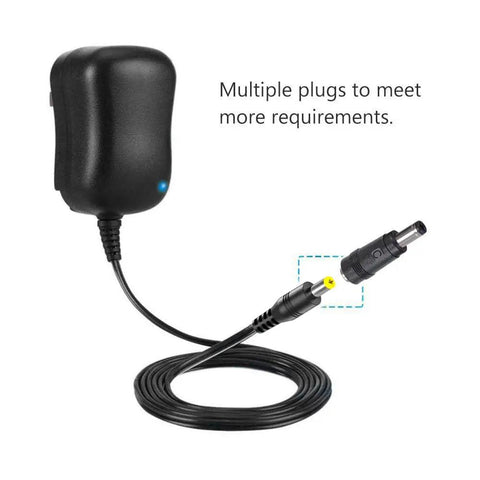 Versatile 12W Universal ACDC Power Adapter With Eight Tip Sizes, Adjustable 3V To 12V DC Output, 1000mA Max, cable shown