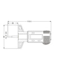 Tool for Measuring Tread tire Pattern Depth Gauge Electronic Digital Represents 0-25mm Depth Vernier Caliper Measuring Tool dimensions drawing