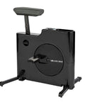 Felicity Compact Under Desk Exercise Bike With 8 Level Magnetic Resistance Foldable Space Saver, black color, side view