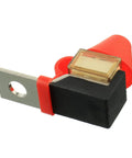 100 Amp MRBF Terminal Block Fuse Holder With Single Stud 5/16 Inch M8 Waterproof Dustproof Battery Fuse Block for Vehicles and Boats Up To 58V DC Heavy Duty High Current Safety Accessory, red and black