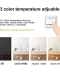 VCDUXMQLK Nordic Luxury Crystal Bedroom Wall Lamps LED Light Source Three-Color Dimmable Sconces switch for ambiance options.