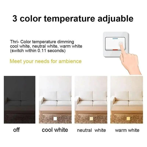 VCDUXMQLK Nordic Luxury Crystal Bedroom Wall Lamps LED Light Source Three-Color Dimmable Sconces switch for ambiance options.