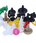 Universal Car Fastener Clips Kit 100 Pcs Pack For Door Panels Bumpers Fenders And Interior Trim, assorted plastic push clips