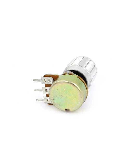 2 Piece 5K Ohm Linear Taper Rotary Potentiometer Kit with Knurled 6 mm Shaft for Top Adjustment, side view