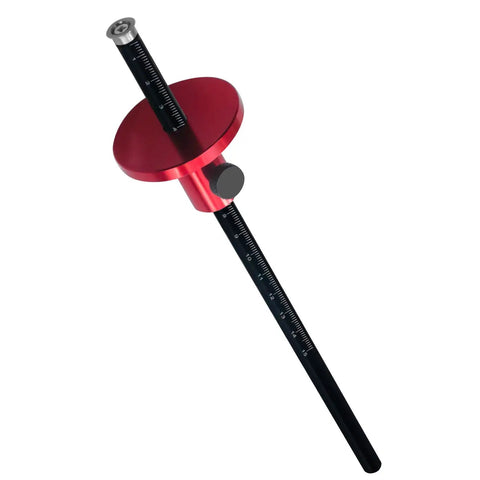 Hella Tough Aluminum Alloy Woodworking Scriber Gauge Featuring Knurled Thumbwheel And Dual Metric Inch Scale For Quick Furniture Repairs And Dead On Layout Lines
