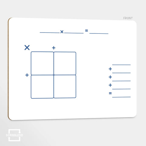 Dry Erase Ten Frame Area Model Board For Kids 9 By 12 Inch Double Sided Whiteboard For Math Practice Area Model And Two Ten Frames