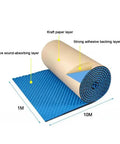 Real Deal Self Adhesive Soundproofing Foam Panels Silence Background Noise On Walls And Cars Straight Up Heavy Duty Egg Crate Acoustic Insulation Flame Resistant Yellow, rolled sound-absorbing foam.