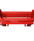 Heavy Duty 20 Ton Air Floor Hydraulic Shop Press With Smooth Pneumatic Operation And Rock Solid Steel Frame built for garage hustle showing red metal frame.