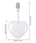 Two Pack Heart Shape Purse Lights With Sensor Illuminator For Handbags Battery Powered Night Light hanging on clip