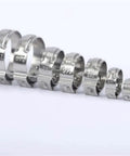 Assortment Hose Clamp Kit, Stainless Steel 304 Single Ear Clamps, 5.3mm To 50mm Range, 5-20 Pieces Per Lot, displayed in ascending size order