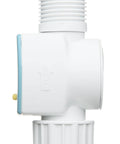 Reversed Display Water Flow Meter For Garden Hose See Gallons In Real Time Easy To Attach Tracks Single Use And Total Water Use on white plastic meter