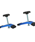 Secure Your Woodworking Projects Like A Pro With This Heavy Duty T Slot Clamp Set For CNC Machines Featuring Strong 6063 Aluminum Build And Effortless Clamping Action For Stable Workbench Success - Pair of blue aluminum T slot clamps.