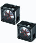 Two Three Way Flow Meter Indicators for PC water cooling with G1/4 threads, acetal square body, silent monitoring, pack of 2