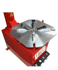 Industrial Grade Tire Changer And Wheel Balancer Combo With Two Horsepower Bead Blaster And Hardened Alloy Steel Jaws top view of steel jaws and base