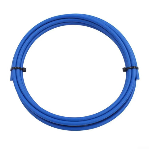 Blue hydraulic brake hose similar to Pro Grade Mountain Bike Hydraulic Brake Hose 5mm OD Nylon 2mm ID For Disc Brakes, coiled.