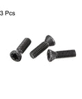 Tough As Nails Heavy Duty 12.9 Grade Carbon Steel T15 Torx Drive Socket Set Screws With Secure Grip M3.5 Metric Pitch 0.6 black oxide finish 3 pcs.
