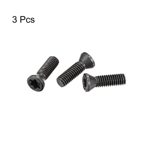 Tough As Nails Heavy Duty 12.9 Grade Carbon Steel T15 Torx Drive Socket Set Screws With Secure Grip M3.5 Metric Pitch 0.6 black oxide finish 3 pcs.