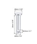 Heavy Duty 12 Piece Zinc Plated Steel Clevis Pins 5mm X 20mm Flat Head showing dimensions for hinge hardware use.