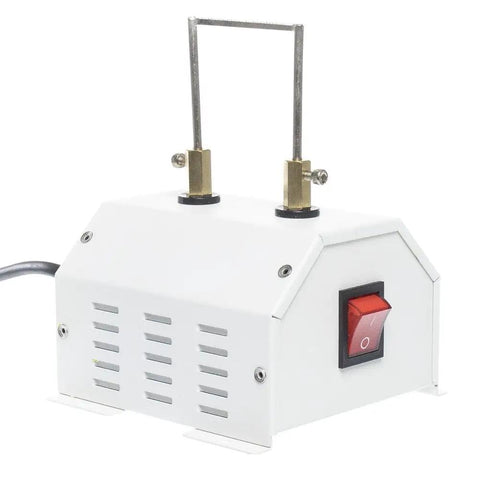 30W Compact Electric Hot Tool Quick Heating Seam Smoother with metal heating bars and switch, designed for fabric edges.