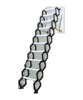 Heavy Duty Telescopic Attic Ladder With Fully Automatic Electric Remote Control in sleek black titanium magnesium alloy design.