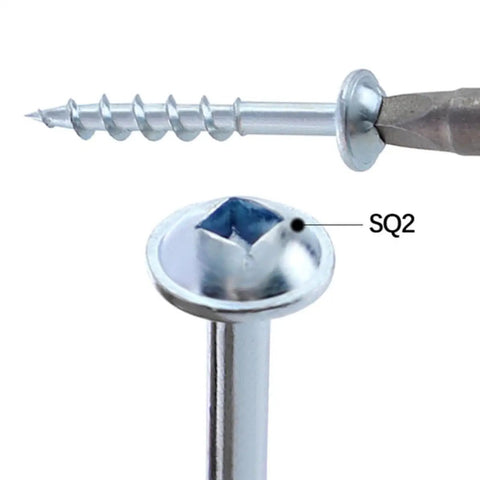 Self Tapping Wood Screws In Carbon Steel Lightweight And Beefy 100 Pack One And One Quarter Inch Half Tooth Coarse Thread Detail