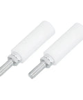 2 Pack Sliding Gate Guide Rollers 3 Inch Nylon Wheels Gate Support Assembly Universal Door Pulley Wheels For Sliding Gates And Electric Doors White Heavy Duty