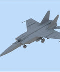 Unpainted MiG 25RB Soviet Reconnaissance Plane Model Kit 1 48 scale ready for assembly and painting, viewed from above