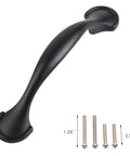 Sleek Matte Black Cabinet Pulls 30 Pack, 3 Inch Hole Centers, 4.57 Inch Length Bar Style Handles with screws