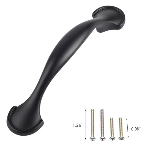 Sleek Matte Black Cabinet Pulls 30 Pack, 3 Inch Hole Centers, 4.57 Inch Length Bar Style Handles with screws