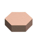 3M Scotch SJ5201 Series Bumpon self-adhesive bumper, hexagonal, 0.433-inch by 0.125-inch, light brown polyurethane.