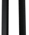 Badass 18U Reversible Rack Rails With M5 Circle And Square Holes For 19 Inch Servers And Pro Audio Rig Support Smooth Plug Play Setup Fo Sho Rock Solid Gear Hold, shown as two black steel rack rails.