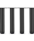 Adjustable Metal Furniture Legs Set Of 4 With Plastic Foot Pads, Round Cabinet And Sofa Leg Supports, 14 Cm Tall Gris Finish