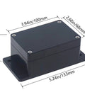 2-pack Otdorpatio IP65 waterproof ABS plastic junction boxes with fixed-ear mounting, black, 3.94x2.68x1.97 in