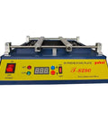 Infrared Preheating Oven With Beefy Preheat Plate For PCBs And BGA SMD Rework, Hot Air Solder Repair Station, front view.